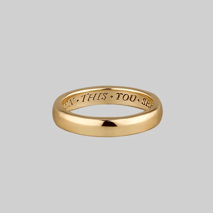 When This You See Remember Me Posie Ring - Gold