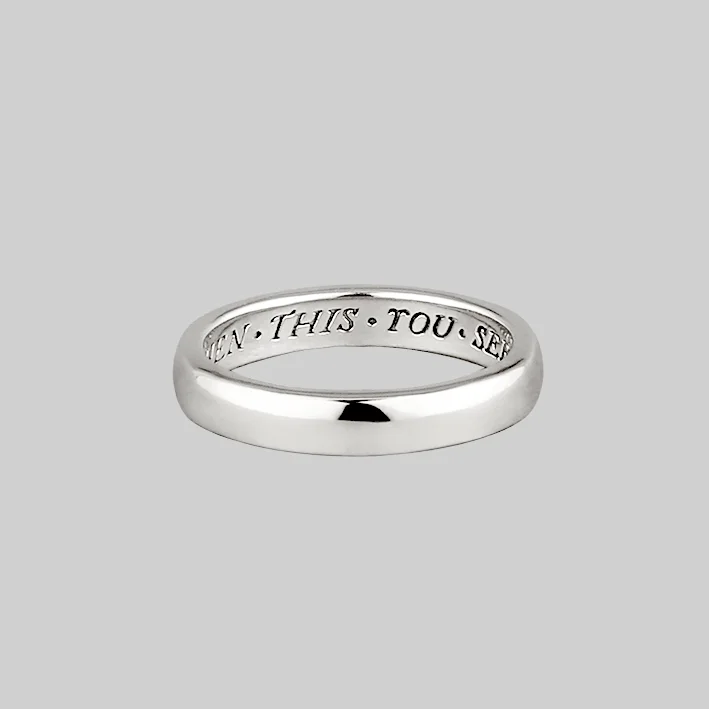 When This You See Remember Me Posie Ring - Silver