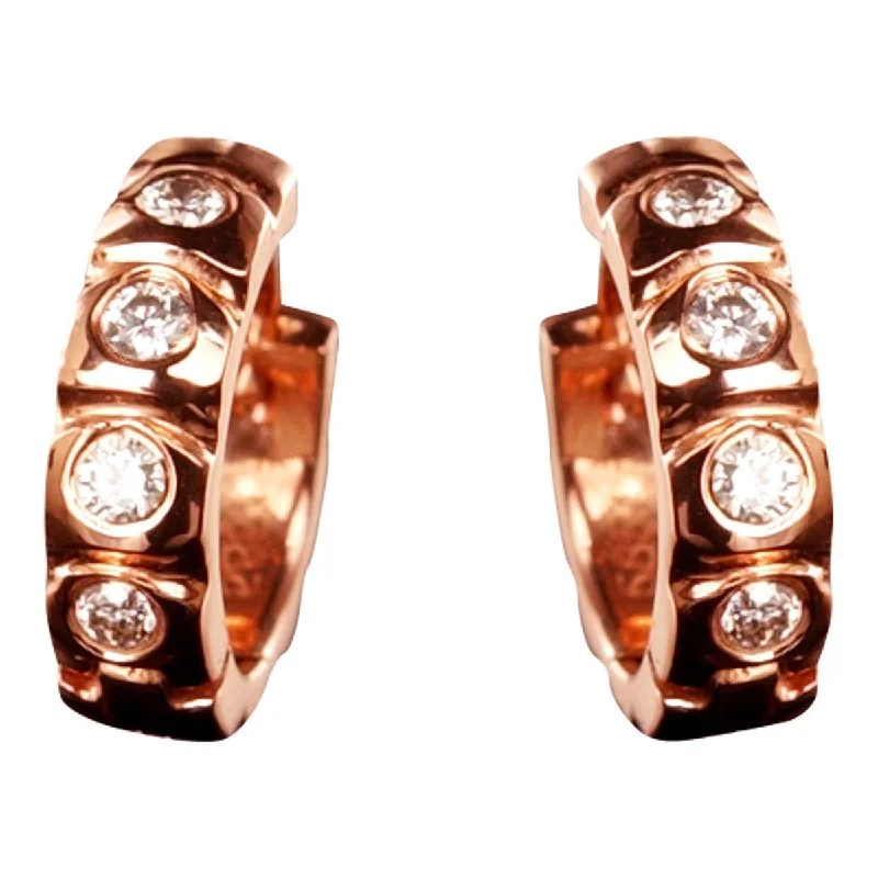 Earrings - Diamond Huggies in 18-Karat Gold - RED GOLD®