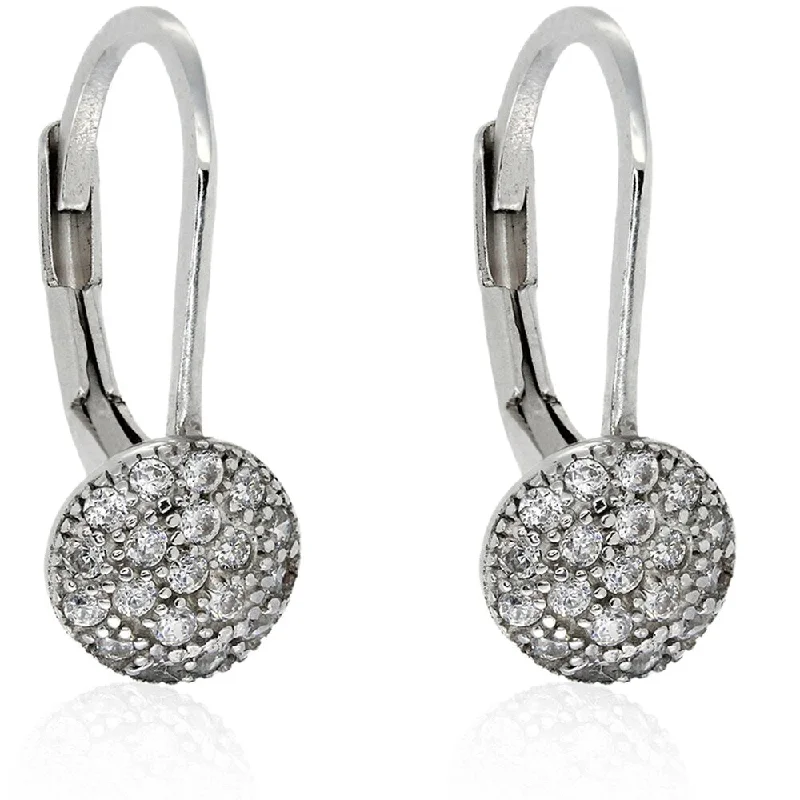 Molly and Emma Sterling Silver Cubic Zirconia Circle Earrings