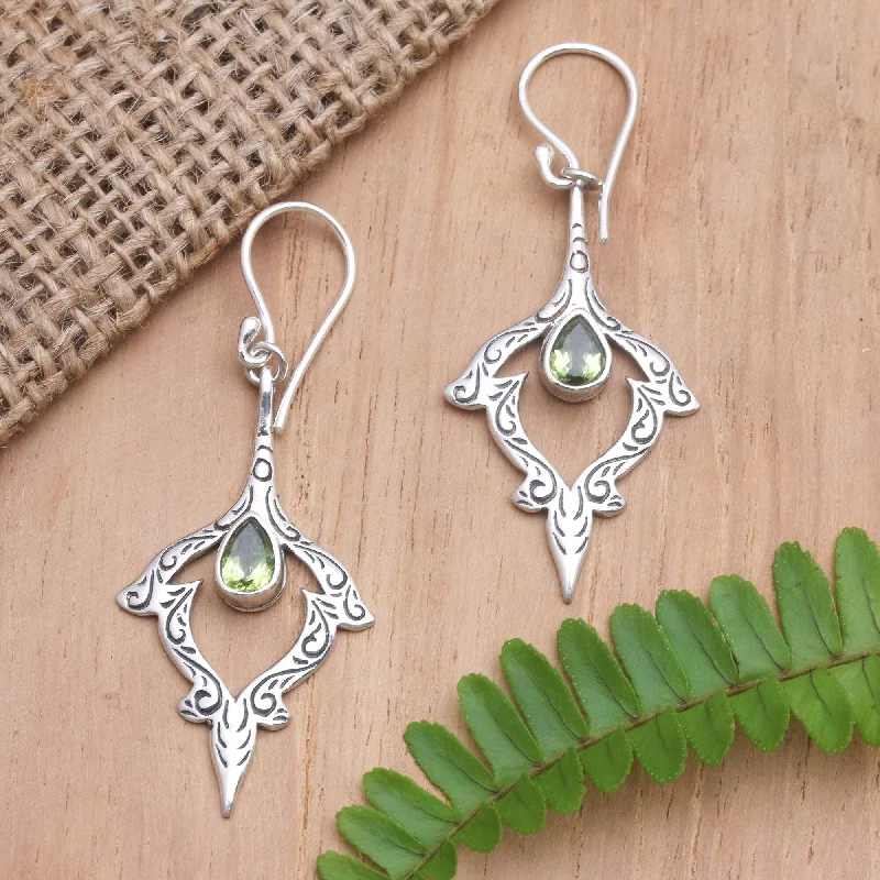 Novica Handmade Green Beauty Peridot Dangle Earrings