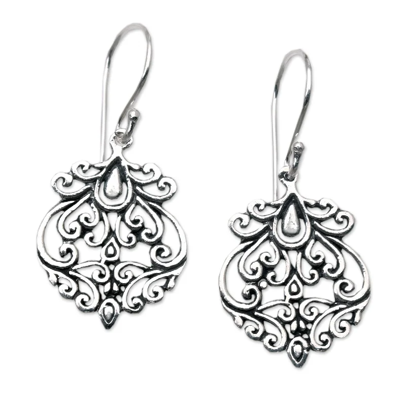 Novica Handmade The Leaf Life Sterling Silver Dangle Earrings